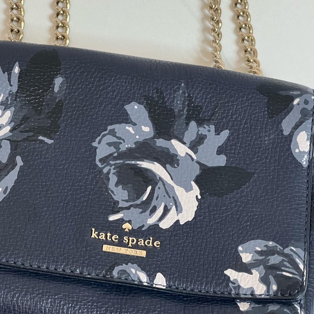 Kate Spade Dark Blue Floral Shoulder Bag